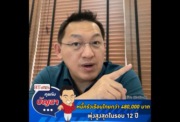 คุยกับบัญชา Live: หนี้ครัวเรือนไทยปี 2563 พุ่งแรงเกินคาดในรอบ 12 ปี