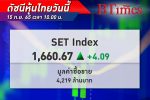 เปิดตลาดขยับขึ้น! หุ้นไทย เปิดตลาดวันนี้ปรับขึ้น 4.09 จุด ดัชนีอยู่ที่ 1,661 จุด