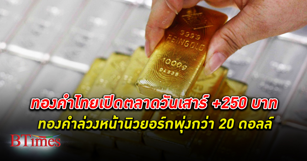 ทองไทยพุ่งแรง! เปิดตลาด ทองคำ ทะยาน 250 บาท ดันราคาทองแท่งใกล้ 30,000 บาท