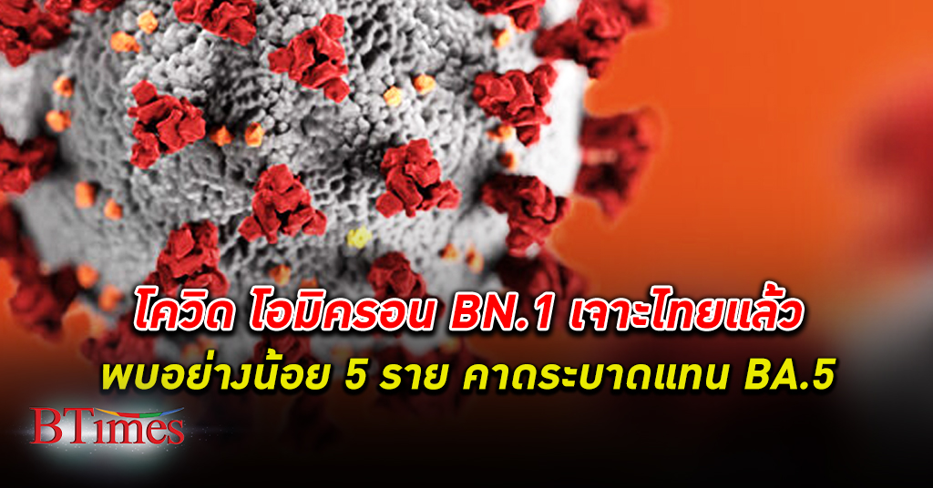 ถึงไทยแล้ว! ผงะ ไทย เจอ โอมิครอน พันธุ์ใหม่ BN.1 อย่างน้อย 5 ราย คาดระบาดแทนพันธ์ุ BA.5
