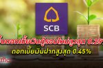 ธนาคารไทยพาณิชย์ ประกาศปรับเพิ่มอัตรา ดอกเบี้ย เงินฝาก และ เงินกู้รอบใหม่สูงสุด 0.25%
