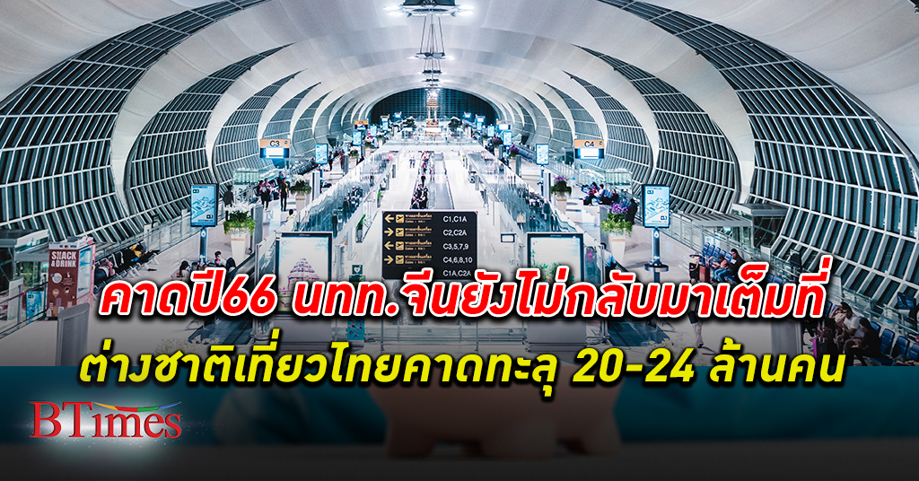 ศูนย์วิจัยกสิกรไทย ชี้ปี 2566 นักท่องเที่ยว ต่างชาติเที่ยวไทยคาดทะลุ 20-24 ล้านคน