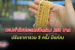 ราคาทองคำ ในไทยปิดสิ้นวันปรับลง 250 บาท ปรับราคา 5 ครั้ง รูปพรรณขาย 32,200 บาท