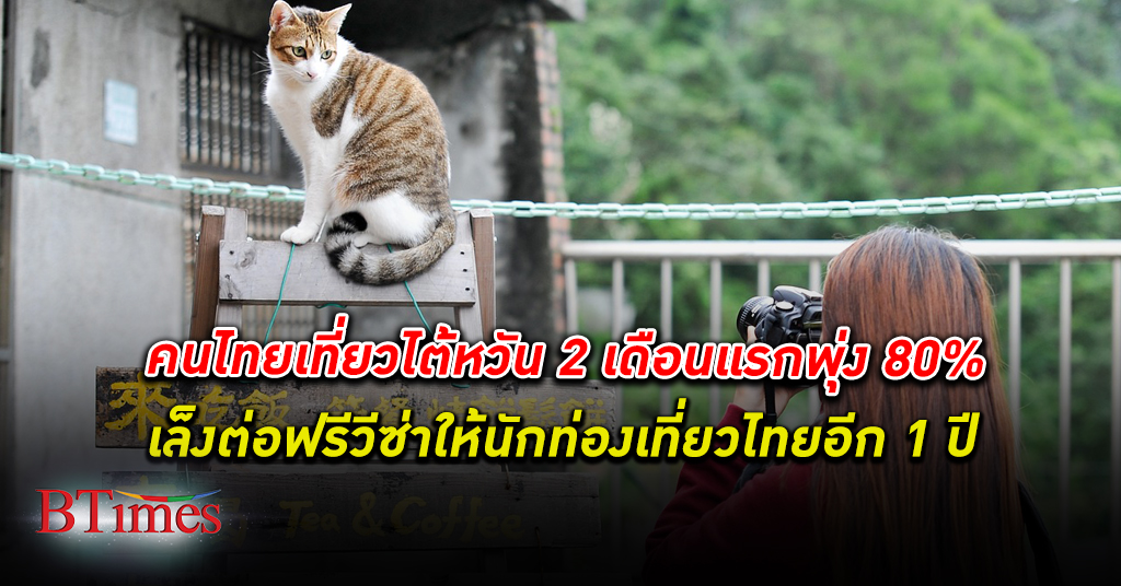 รักคนไทย! ไต้หวัน จ่อต่อ ฟรีวีซ่า คน ไทย อีก 1 ปี รับคนไทยเที่ยว 2 เดือนแรกพุ่งกว่า 80%