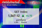 SET Index หุ้นไทย เปิดตลาดบวก 4.72 จุด โบรกคาดดัชนีเช้าแกว่งตัวขึ้นตอบรับเงินเฟ้อสหรัฐต่ำคาด