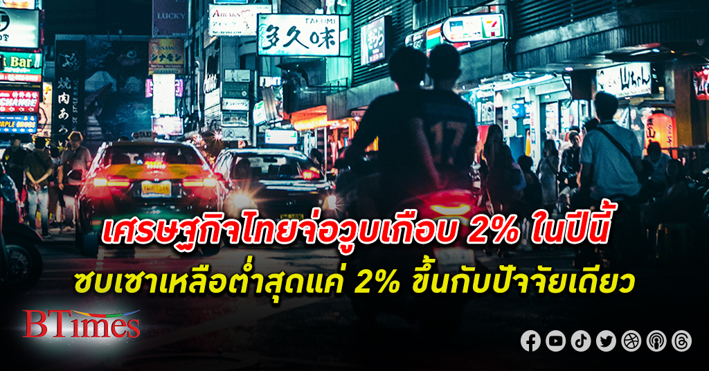 เศรษฐกิจวูบ! ตั้ง นายก ฯ - ตั้งรัฐบาล ไม่ได้ เศรษฐกิจไทย ปีนี้วูบหายเกือบ 2% หดเหลือ 2%