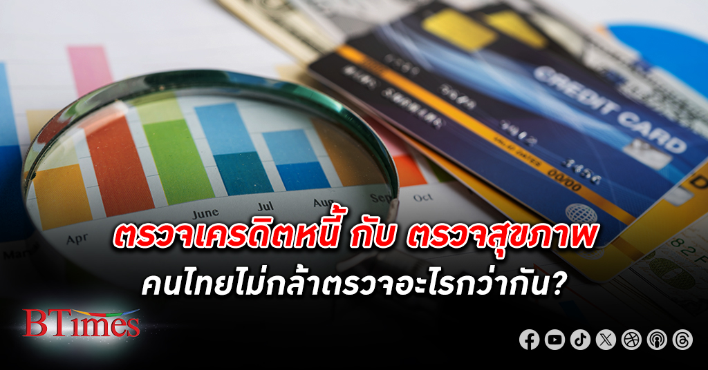 ไม่กล้าตรวจ! คนไทยกลัวช็อค สุขภาพ หนี้ ตัวเอง ตรวจข้อมูลหนี้น้อยกว่าต่างชาติ