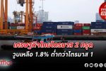 เศรษฐกิจไทย ไตรมาส 2 ดิ่งแรงกว่าคาดเหลือแค่ 1.8% แย่จากไตรมาส 1 เกือบถึง 1%