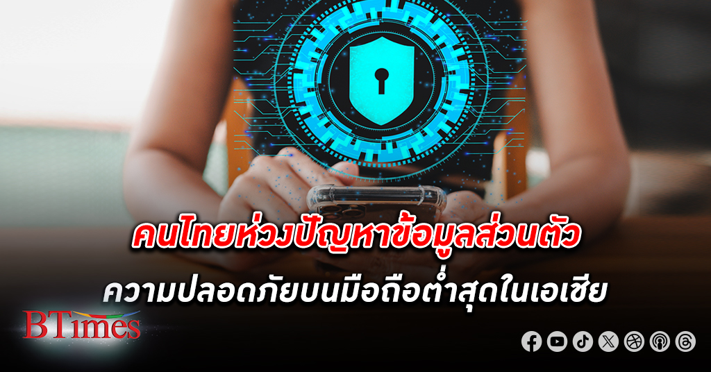 ผงะ คนไทย ห่วง ข้อมูลส่วนตัว - ความปลอดภัย บน มือถือ น้อยสุดกว่า 20% มือถือติดตัวตลอดเวลา