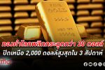 ราคา ทองคำโลก ปิดพุ่งกว่า 20 ดอลลาร์ ขึ้นยืนเหนือกว่า 2,000 ดอลลาร์ สูงใน 3 สัปดาห์