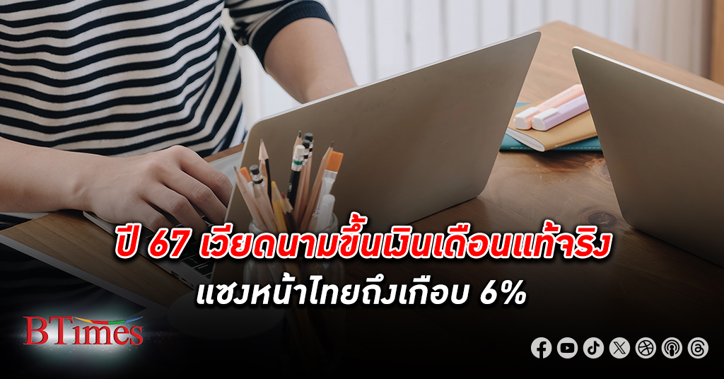 ตามเวียดนาม! ต่างชาติชี้ เวียดนาม ขึ้นเงินเดือน แท้จริงปีหน้า 67 แซงไทยถึงเกือบ 6%