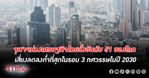 จุฬาฯ-WEF ห่วง เศรษฐกิจไทย รั้งอันดับ 51 โลก และเอเชีย ตามหลังญี่ปุ่นที่อยู่อันดับ 11