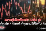 ตลาด หุ้นไทย หมดสภาพหนักหลุด 1,360 จุด ทรุดปิดต่ำสุดในรอบ 7 สัปดาห์ และต่ำสุดของปีนี้ครั้งใหม่