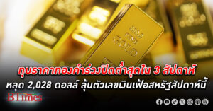 ราคา ทองคำโลก ปิดร่วงกว่า 16 ดอลลาร์ ลงปิดต่ำสุดใน 3 สัปดาห์ หลุด 2,028 ดอลลาร์