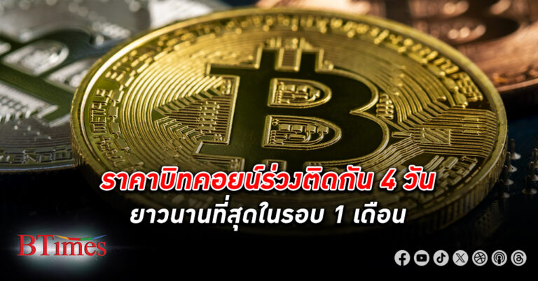 บิทคอยน์ ร่วง 4 วัน นานที่สุดใน 1 เดือน รับข่าวสหรัฐเปิดตัว Spot Bitcoin ETF เริ่มซาลง