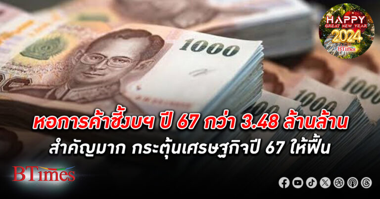 หอการค้าไทย มอง งบประมาณ ปี 67 กว่า 3.48 ล้านล้านบาท แม้ล่าช้า แต่มีความสำคัญมาก