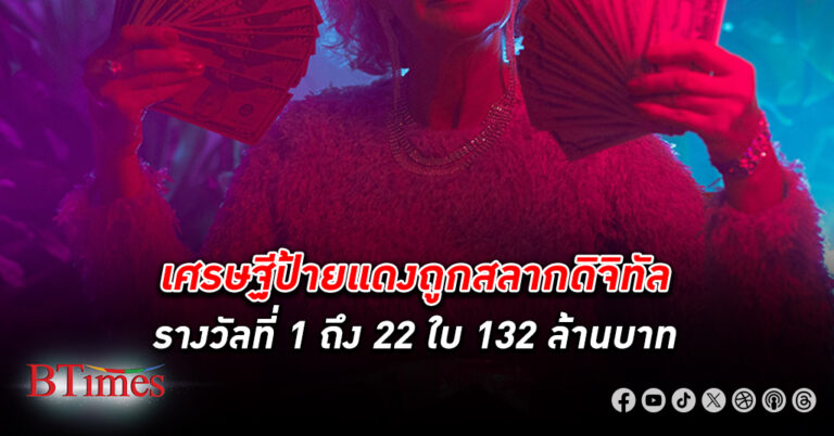 เศรษฐีใหม่ สลากดิจิทัล บนแอปฯ เป๋าตัง ถูก รางวัลที่ 1 จำนวน 22 ใบ รวม 132 ล้านบาท