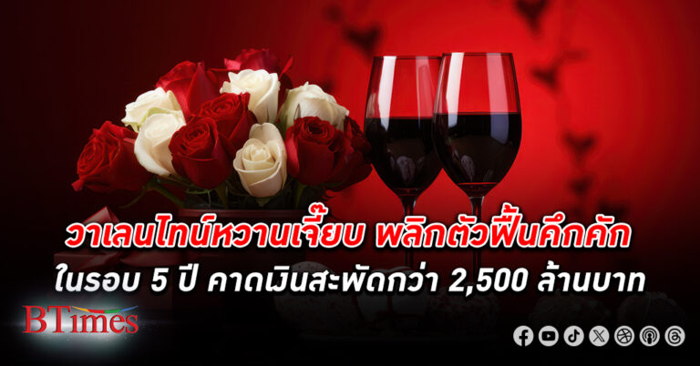 หวานเจี๊ยบ! โพล ม.หอการค้าไทยชี้ วาเลนไทน์ คึกคักสุดรอบ 5 ปี เงินสะพัดกว่า 2,500 ล้านบาท