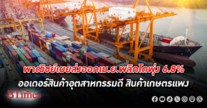 ส่งออก เม.ย. พลิกโตพุ่ง 6.8% รับอานิสงส์ออเดอร์สินค้าอุตสาหกรรม ภัยแล้งดันสินค้าเกษตรราคาดีขึ้น