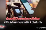 2 รุ่นคนไทยเจนวาย(Y)ยันเจนซี(Z)นำโด่งไม่พึ่งเงินสด ใช้รูดเงินยาวนานถึง 9 วัน สังคมไร้เงินสด