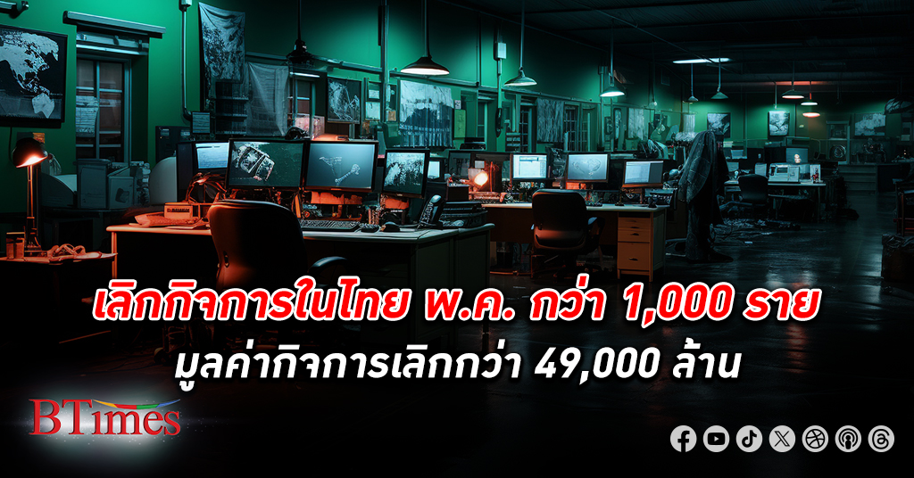 กรมพัฒนาธุรกิจการค้ายอมรับทุนจดทะเบียนของบริษัท เลิกกิจการ ของไทยพุ่งสูงผิดปกติกว่า 54,000 ล้าน