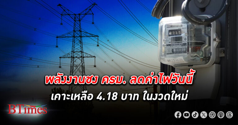 พลังงานจ่อชง ครม. ลด ค่าไฟ วันนี้ เคาะเหลือ 4.18 บาท ในงวด ก.ย. - ธ.ค. 67