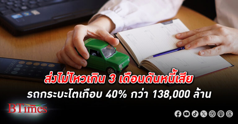 ปล่อยกู้ รถกระบะ เฉียด 1 ล้านล้าน เป็น หนี้เสีย ถึง 14% ส่งไม่ไหวเกิน 3 เดือนดันหนี้เสียรถกระบะโตเกือบ 40%