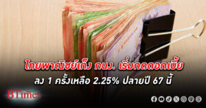 ไทยพาณิชย์เก็ง กนง. เริ่มกด ดอกเบี้ย ลง 1 ครั้งเหลือ 2.25% ปลายปี 67 จ่อรับภาวะการเงินตึงตัว