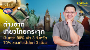 รายได้ต่างชาติมาไทยกว่า 80% กระจุกแค่ 3 จังหวัด เที่ยวเยอะซื้อของฝากน้อย | คุยกับบัญชา | 23 ม.ค. 68