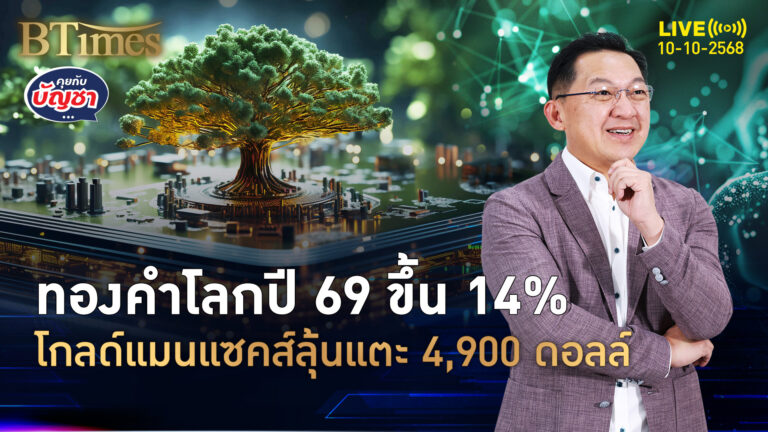 โกลด์แมน แซคส์ดันเป้าทอง สิ้นปี 69 แตะ 4,900 ดอลล์ ขึ้นอีก 600 ดอลล์ | คุยกับบัญชา | 10 ต.ค. 68