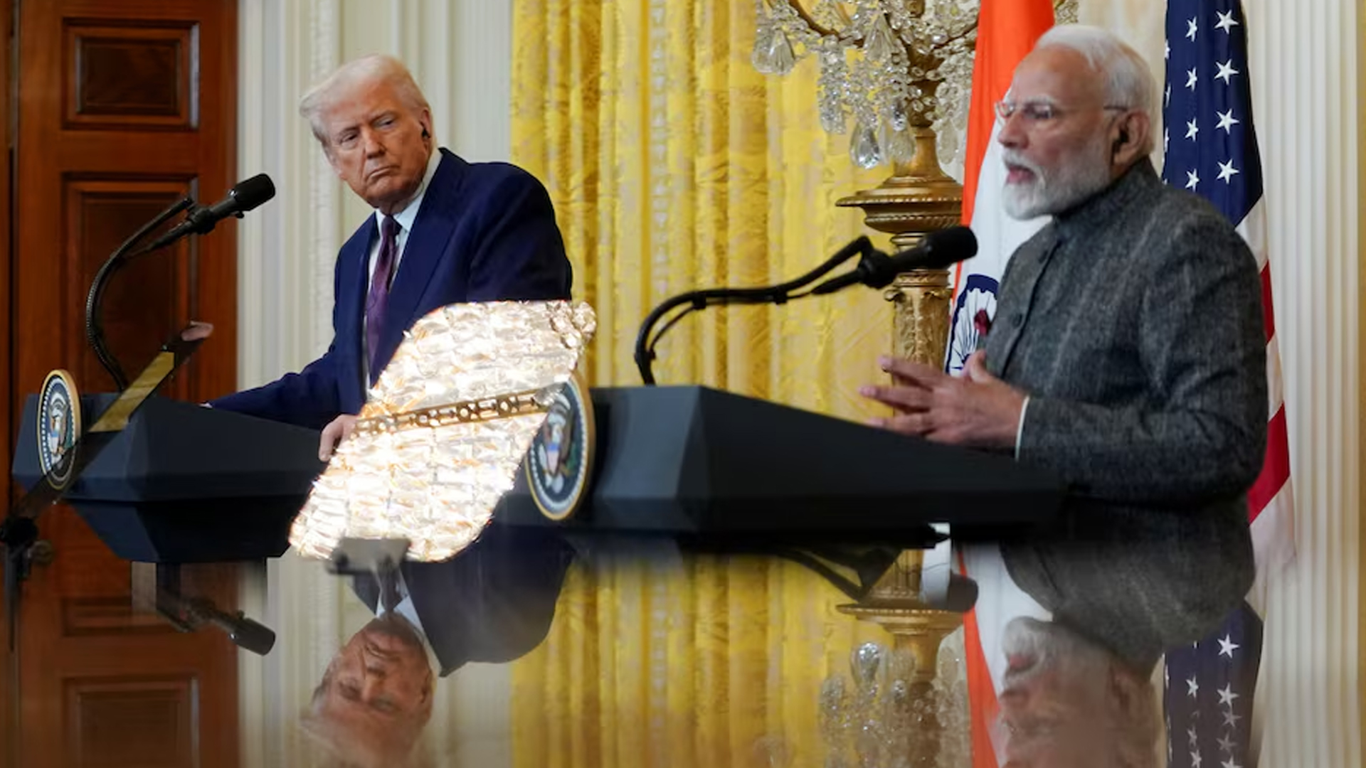 ปธน.ทรัมป์กดดัน อินเดีย เลิกซื้อ น้ำมัน รัสเซียสำเร็จ นายกฯอินเดียพร้อมซื้อน้ำมันดิบสหรัฐและเวเนซุเอลาทดแทน สหรัฐลดภาษีนำเข้าจาก 25% เหลือ 18% อินเดียพร้อมลดภาษีสินค้าสหรัฐเป็น 0 ทุ่ม 500,000 ล้านดอลลาร์ซื้อสินค้าสหรัฐ